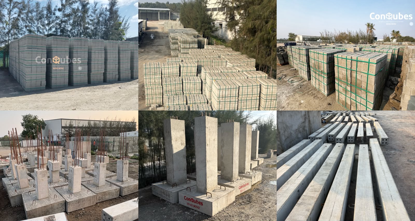 ConQubes Precast Products Ready for Dispatch